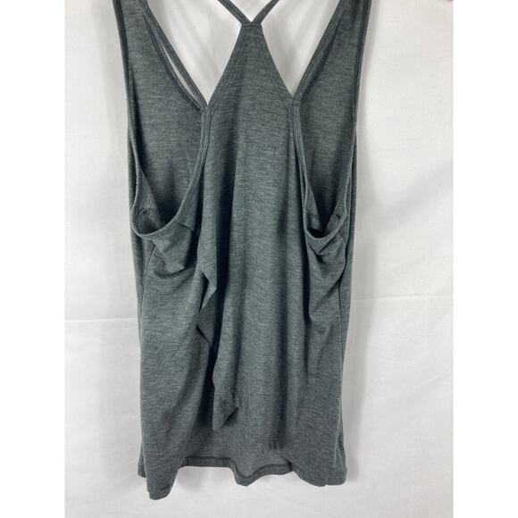 Apana Grey Cross Back Racerback Athletic Tank Top Size Medium - Picture 6 of 7
